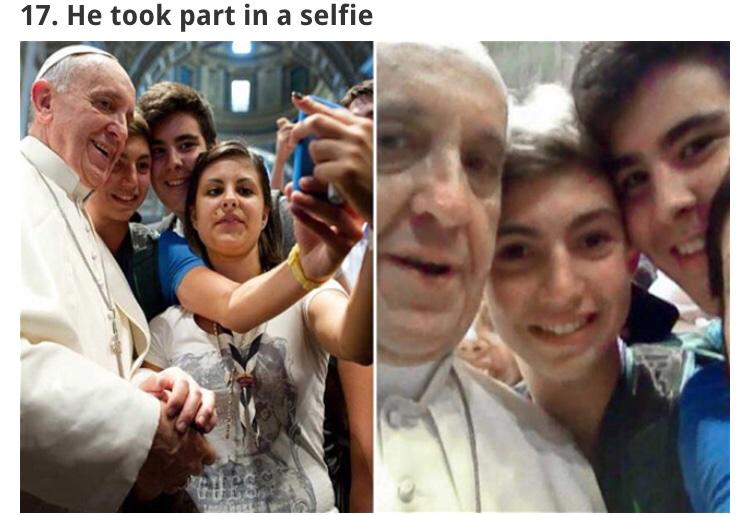 kiraycelis's tweet photo. How could you not love Pope Francis? <3 http://t.co/EuRI3eMV8y