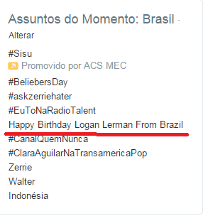 QUE EMOÇÃO Happy Birthday Logan Lerman From Brazil  a tag tá subindo