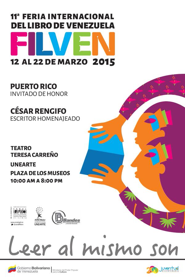 minculturave's tweet photo. #Llégate a la 11° Feria Internacional del Libro de Venezuela del 12 al 22 de Marzo en el Teatro Teresa Carreño. http://t.co/zkCT571gdQ