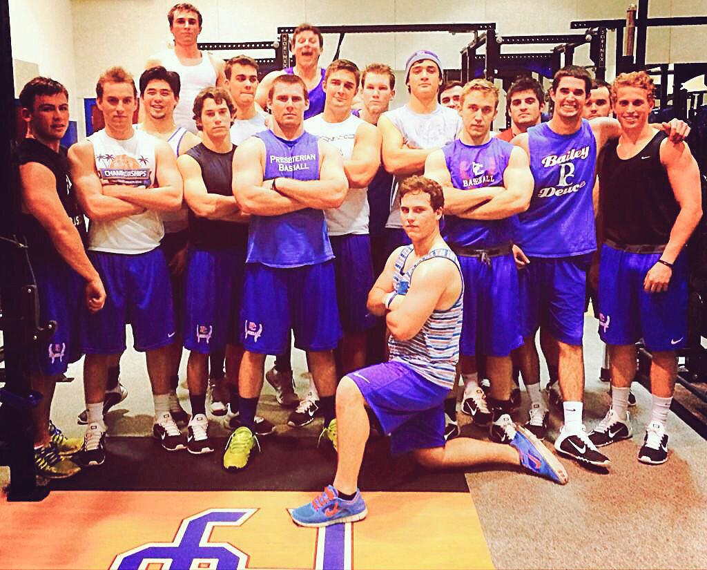 PresbyBaseball's tweet photo. Last Tuesday for the very first #TankTopTuesday 
Are you sure this is not the football team? http://t.co/OPzEe5W6ym