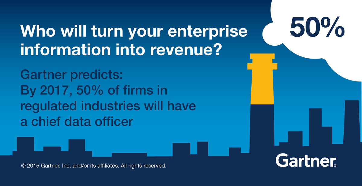 Gartner_inc's tweet photo. Who will turn your enterprise info into revenue?  #chiefdataofficer #GartnerMDM #infographic http://t.co/lRSPf9fiHU http://t.co/I0MXz2FZzi