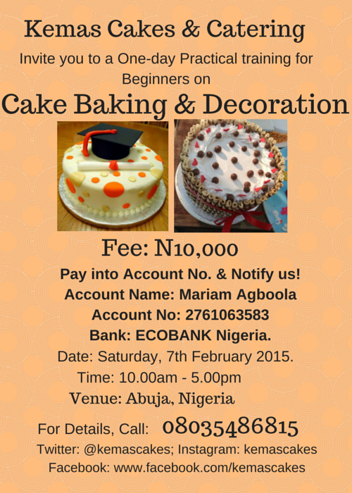 technologylink's tweet image. Get Empowered &amp;amp; Be Ur Own Boss! Attend a 1day training on Cake Baking &amp;amp; Decoration for Beginners @Abuja. 08035486815