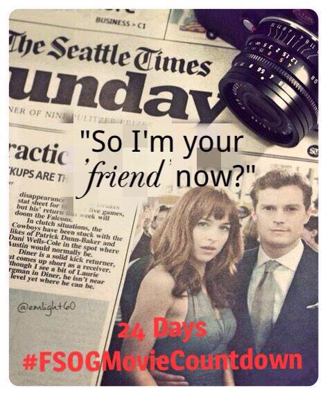 emlight60's tweet photo. When CTG joins in the fun!☺️ “@ChristianTGrey: So it would appear RT "@emlight60: 24 Days #FSOGMovieCountdown http://t.co/4o3EcEMh4Q”
