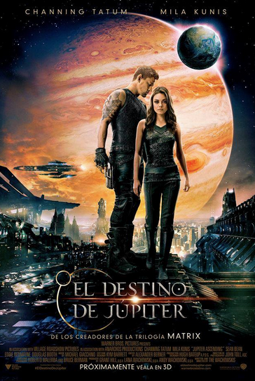 WBPicturesLatam's tweet photo. El 5/2 llega a Colombia #ElDestinoDeJúpiter. @channingtatum, Mila Kunis y @DouglasBooth lucharán por el Universo. http://t.co/7t8n2v5VKz