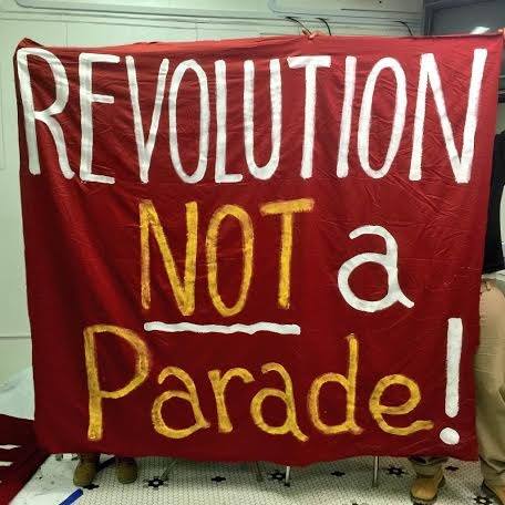 ArtivistsStl's tweet photo. It's not a protest with a state approved permit.
Revolution! Not a Parade! #ReclaimMLK
#TakeBackMLK http://t.co/4qVgKOyRLy