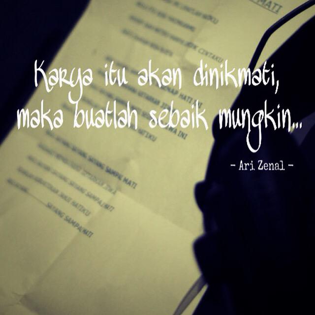 Karya itu akan dinikmati, maka buatlah sebaik mungkin. <a href="/studio77bogor/">Studio 77 Bogor</a> #studiorekamanbogor 083866779999•PIN 52786E65