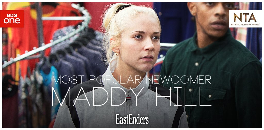 bbceastenders's tweet image. ♥ @maddy_hill90 as Nancy Carter? Then vote her Most Popular Newcomer at the #NTA2015! bbc.in/1BsIEAw