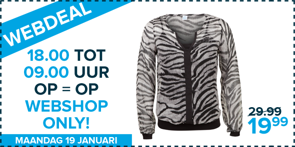 MSMode_NL's tweet photo. Ruimvallende blouse met zebra-print. Nú tijdelijk 19.99 euro! Profiteer meteen: http://t.co/cEuYrhqmLt http://t.co/zUjXtrcemk