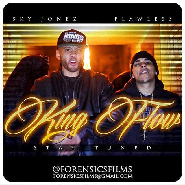 THEREALSKYJONEZ's tweet image. My new video KING FLOW feat @FlawlessRI drops TONIGHT AT 8! 
#SkyJonez #flawlessrealtalk @forensicsfilms  #kingflow