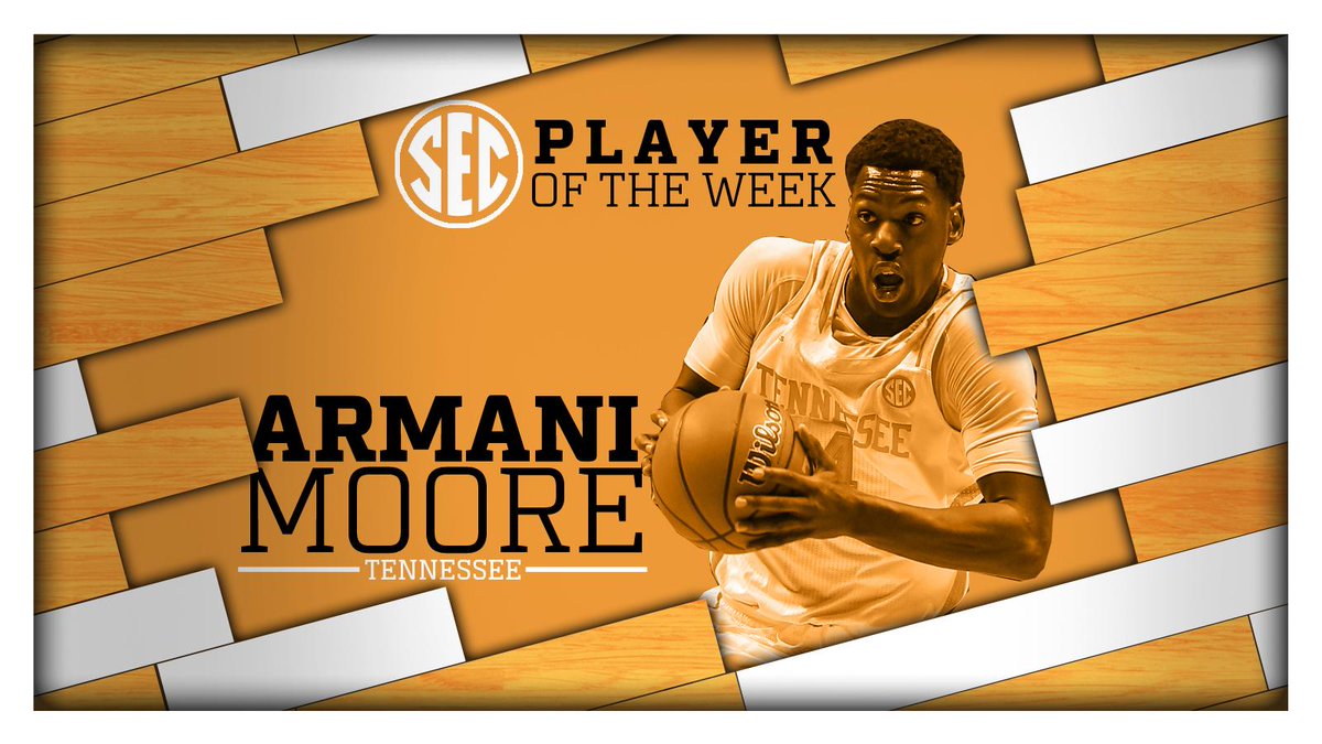 SEC_Craig's tweet photo. .@Vol_Hoops Armani Moore named SEC Player of the Week http://t.co/nxPY6G7Vq9