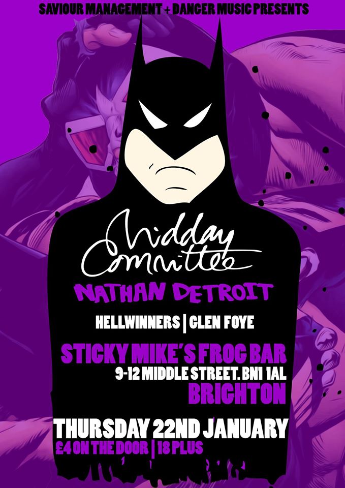 Some great emo/punk bands play here Thursday, <a href="/dangermusicuk/">Danger Music</a> presents <a href="/MiddayCommittee/">Midday Committee</a> <a href="/NathanDetroitUK/">Nathan Detroit</a> <a href="/Hellwinners/">Hellwinners</a>