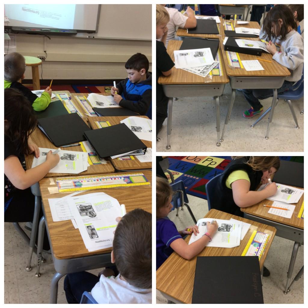 We are doing a close reading activity to dig deeper into our text about Martin Luther King Jr. #MLKDay #equality