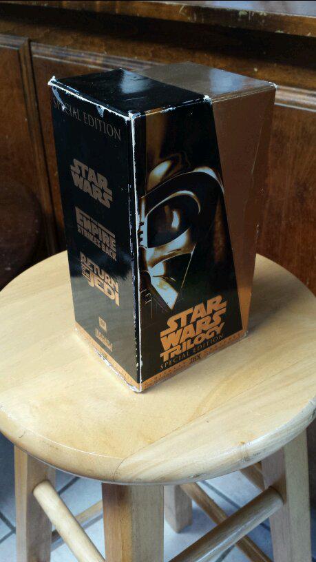 Retro weekend: Enjoyed watching Star Wars trilogy on original VHS media. Happy Bday James Earl Jones. 