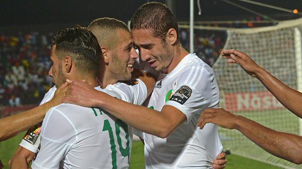 Première victoire et un bon début pr ns dans cette #CAN15
#TeamAlgerie <a href="/Elkhedra/">EN Algérienne</a>

Maintenant, place au prochain match
