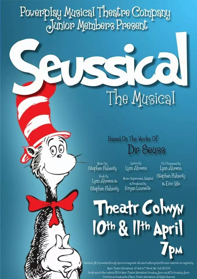 POWERPLAYmt's tweet photo. Seussical coming this Easter by our junior company!!! Excited about auditions next Sunday! http://t.co/R0qYqN1pGD