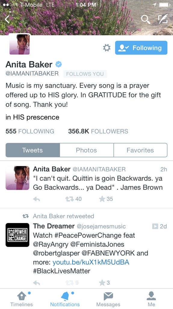 josejamesmusic's tweet photo. Anita Baker is everything. #Legend #PeacePowerChange #MLKDay http://t.co/fpcUdaIDCy