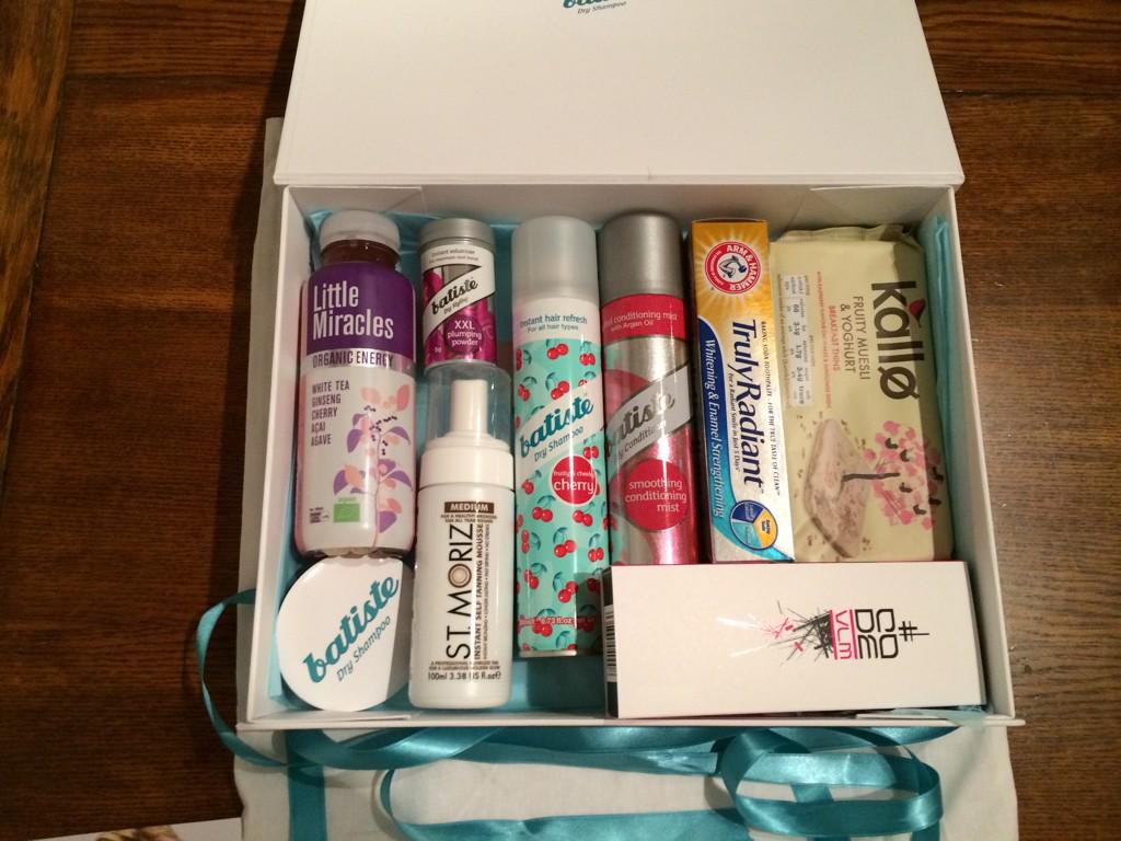 Tigga266's tweet photo. @BatisteHair what a lovely surprise - wasn't expecting such an amazing goodie box! #BatisteSOS thanks so much! :) http://t.co/asHQyi8Rou