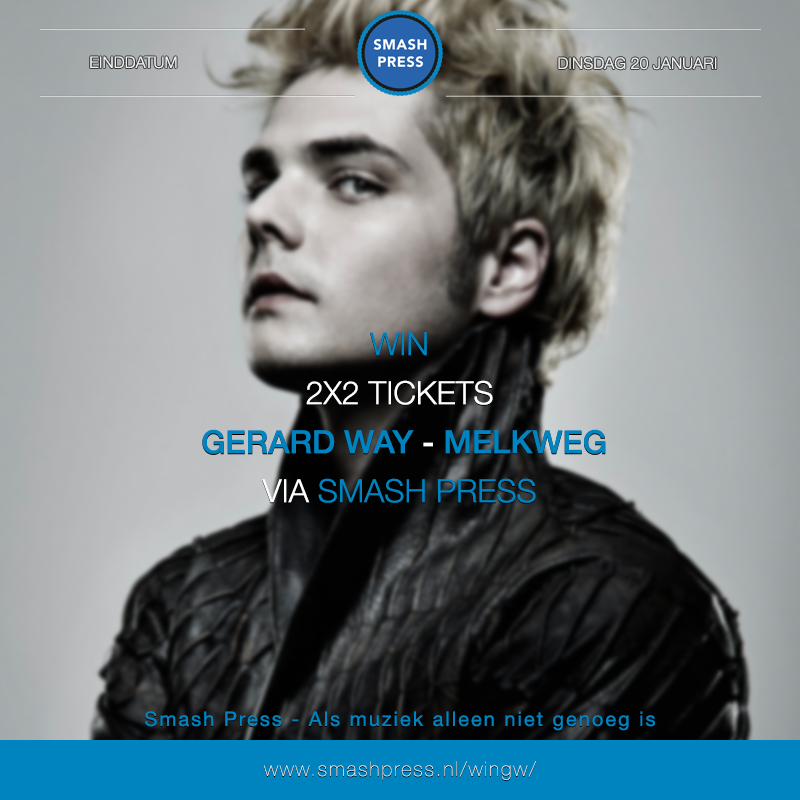 SmashPress's tweet photo. WIN: 2x2 kaarten voor @gerardway en @NBThieves in de @Melkweg. Check hier hoe: http://t.co/GgHpR9r3Jg http://t.co/1cPuGV92Pd