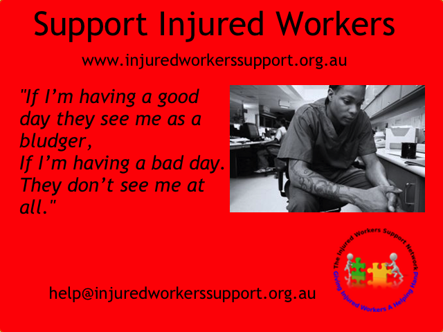 InjuredW's tweet photo. Workplace injuries. Assumptions just makes you look like and ass. @WorkCoverNSW @unionsnsw #workerscomp http://t.co/kJtwDtAwBr