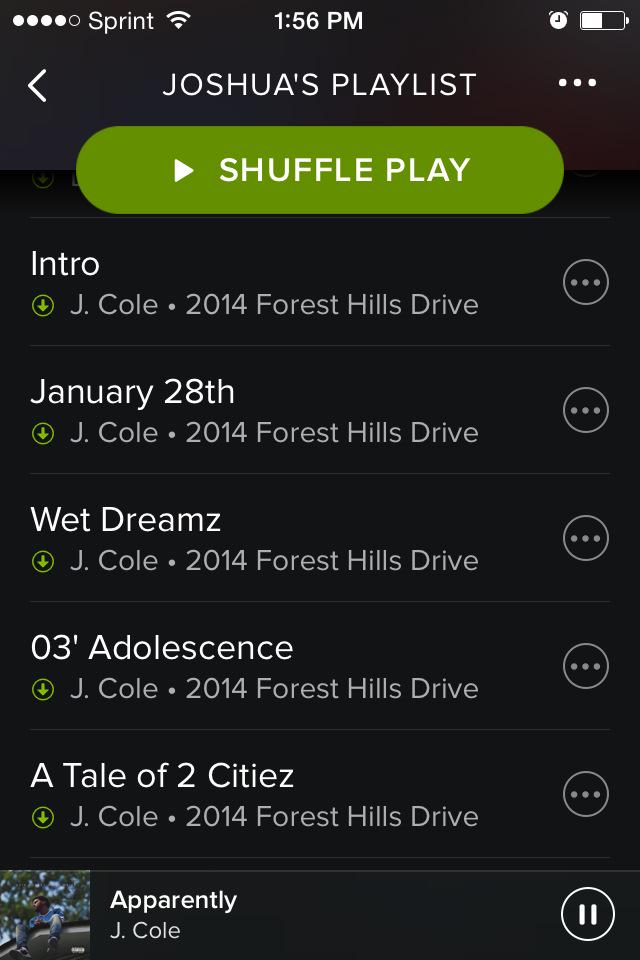 HMathaniel's tweet image. Listening to that new j cole album #2014ForestHillsDrive