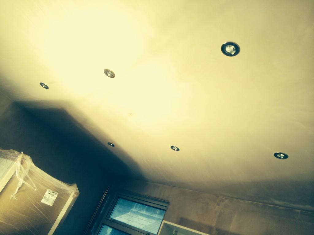 EPropImprove's tweet image. Some nice new spot lights installed in a kitchen.