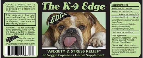 SlickHunting's tweet image. "K-9 Edge” is formulated to help with anxiety and stress related to behavioral issues.