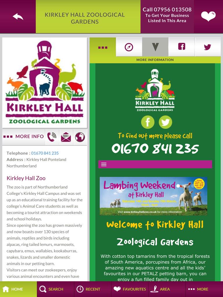 You can access <a href="/KirkleyHallZoo/">KirkleyHallZoo</a> Facebook, Twitter and Website all from the Big Local App. #northeasthour