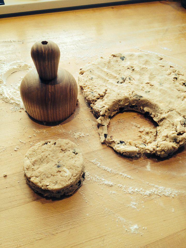 Chocolate almond scones in the making! Mix of hard red, pastry, and rye flour! #gristandtoll