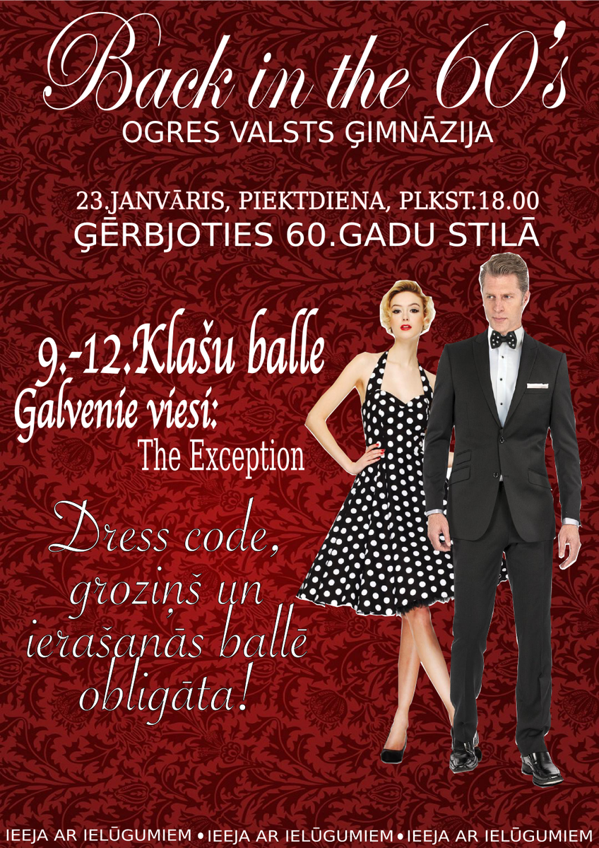 OVGpasparvalde's tweet photo. Tiekamies jau šo piektdien gada grandiozākajā pasākumā-OVĢ ballē "Back in the 60's"!

P.S.Par ielūgumiem-jautājiet! http://t.co/XCLFRiurVq