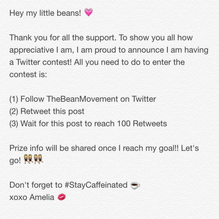 TheBeanMovement's tweet photo. Do you love FREE stuff? All you need to do to enter the contest is: (1) Follow #TheBeanMovement (2) RETWEET! ☕️ http://t.co/c1imDYiZKf