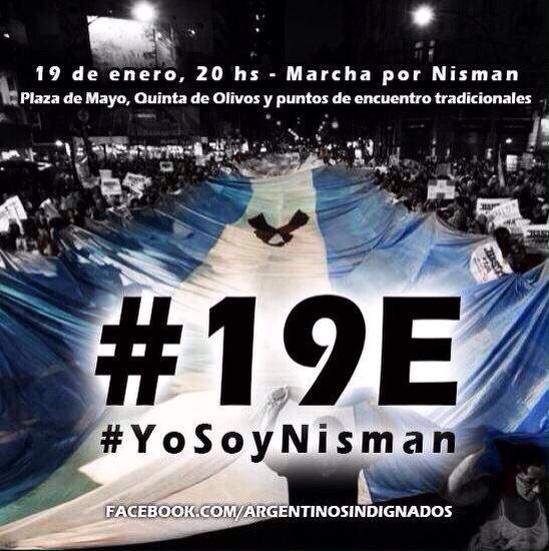 guadavazquez's tweet photo. RT por favor, todos a Plaza de Mayo para demostrar q no tenemos miedo y no toleramos la IMPUNIDAD #19E #YoSoyNisman http://t.co/5Bpz34YjDH