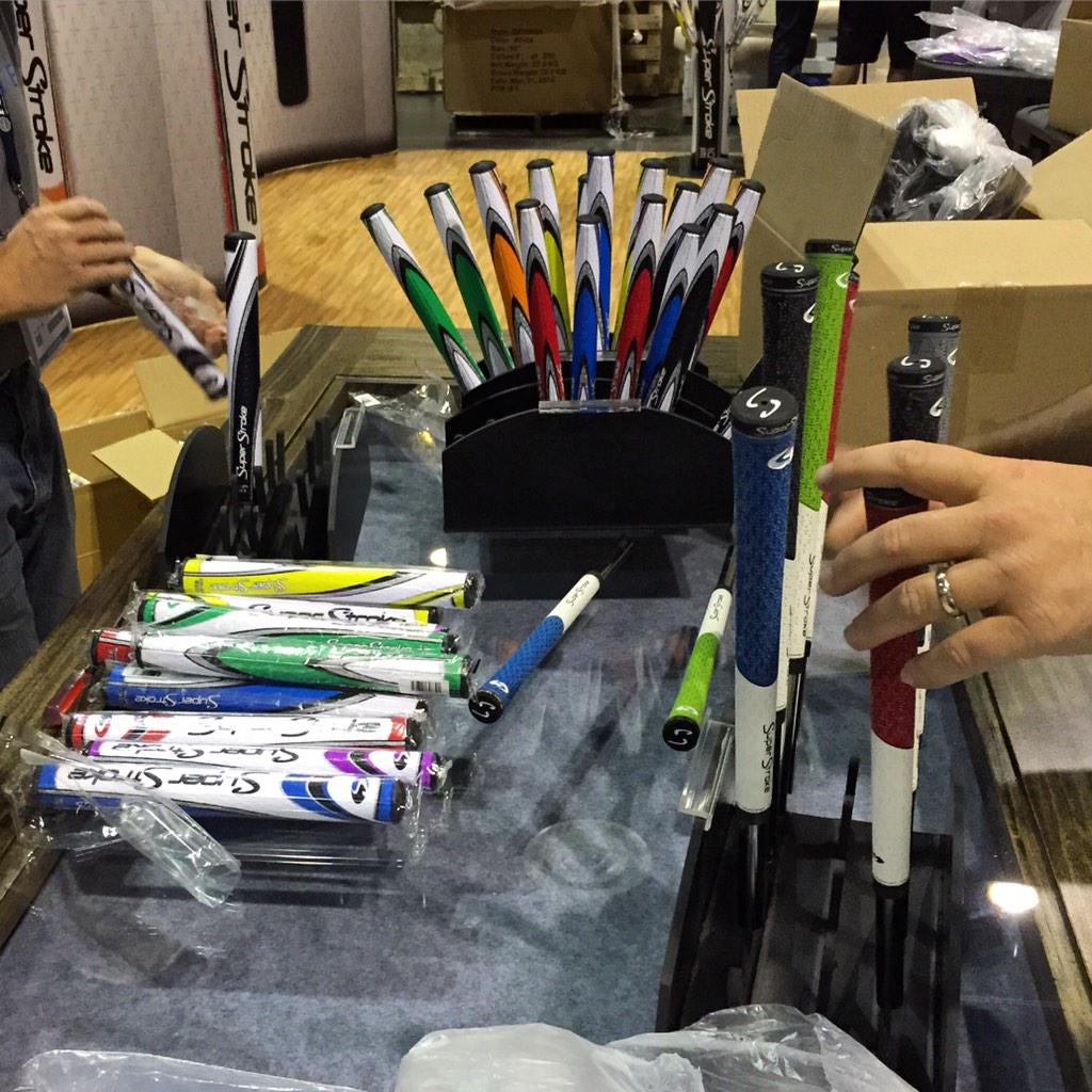 SuperStrokeGolf's tweet image. We're ready for demo day at #PGAShow2015! Come by and try the new #SuperStroke grips. #SSTX1 #SSPlus