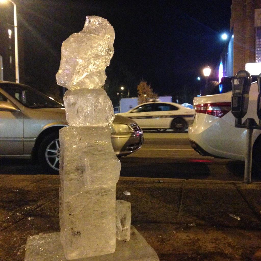 We found a CLC style candle in The Loop as an aftermath of the ice festival. #Godiseverywhere