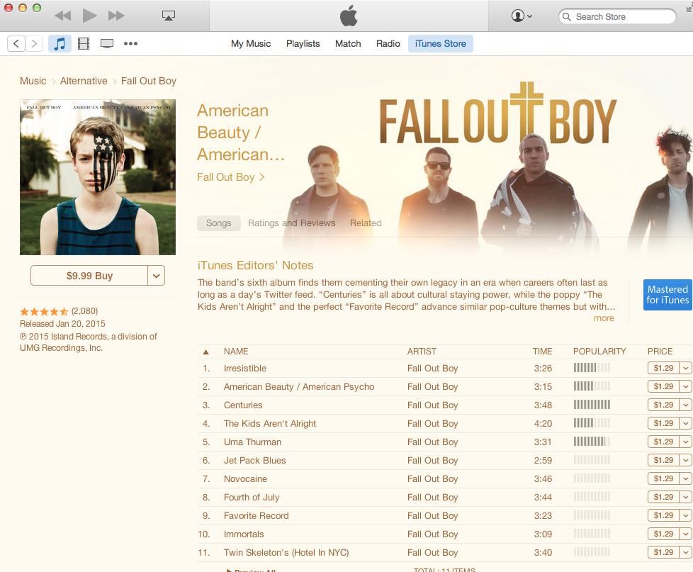 falloutboy's tweet image. look what's on @iTunesMusic now! Go download American Beauty/American Psycho smarturl.it/FOBABAP #FallOutBoyABAP