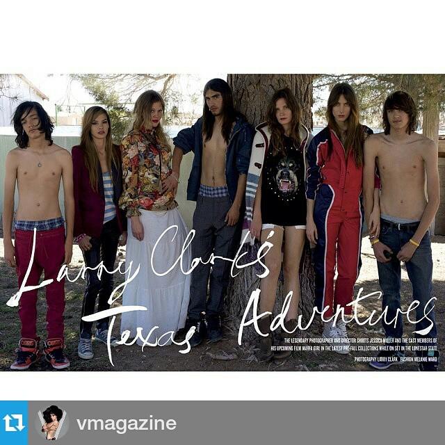      Happy birthday to an American dream, Larry Clark. Pictured: his Marfa, TX shoot for V77 th... 