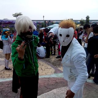 Venzake's tweet photo. Yamori and kaneki.  I'm so lucky. (´⌣`ʃƪ) http://t.co/58j4j06Zsq