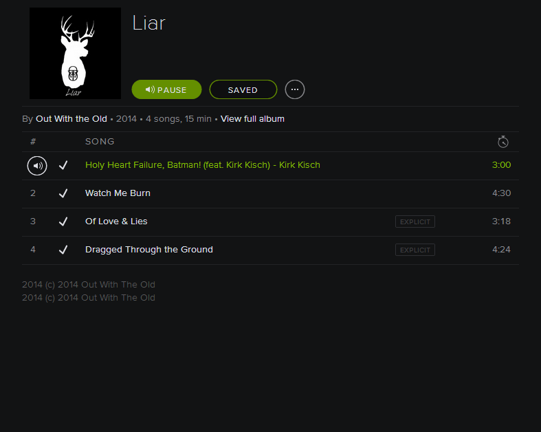 5SOStoMP's tweet photo. GUYS @OutWithTheOldCA's EP 'Liar' hasn't stopped playing on my Spotify, you should definitely check out their songs ! http://t.co/f4yu6Xsbnz