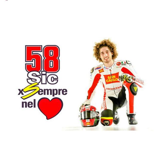 Thank you for all the best sic . today you 28 birthday   never ever forget you. Happy birthday
Marco simoncelli  