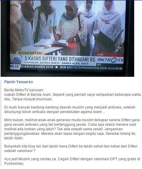 Mana nih suaranya mereka yg gembar gembor sebagai antivaksin? Cc <a href="/dr_piprim/">Piprim B Yanuarso</a>