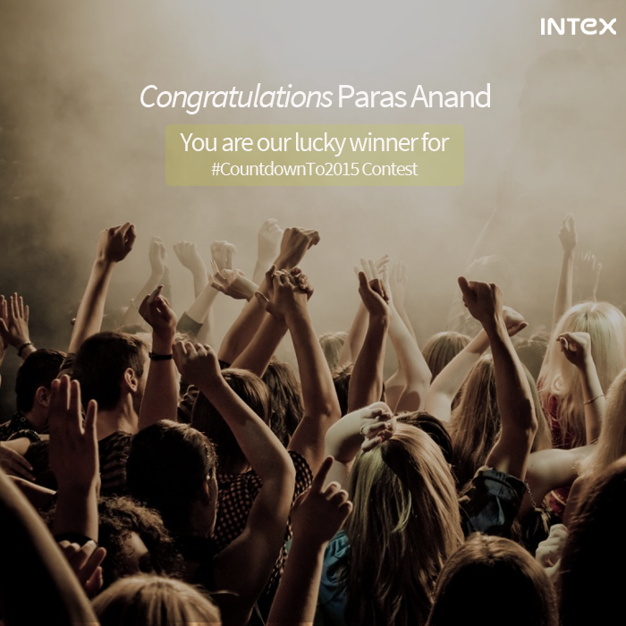 IntexBrand's tweet photo. Dear Paras, congratulations on winning our #CountdownTo2015 Contest. http://t.co/V7fGdjDOSY