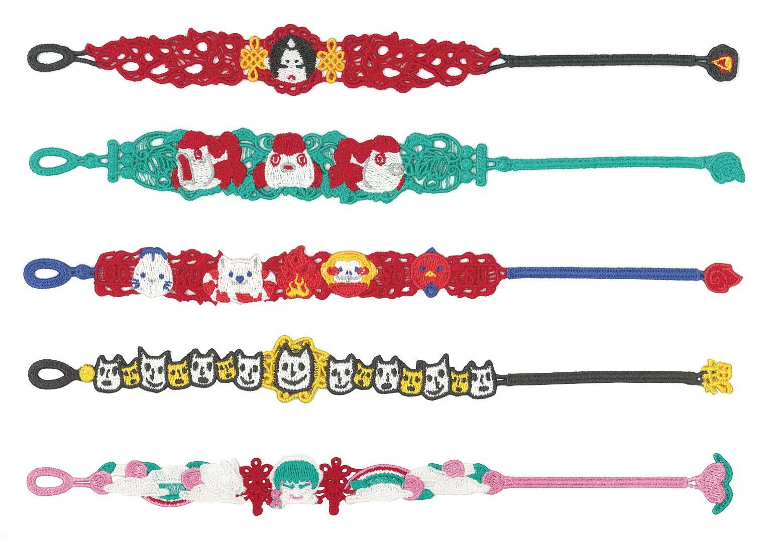 ﾕｷｼﾞｬ 可愛い欲しいこれｗｗ Rt Hozukiofficial 鬼灯の冷徹まつり In 別府 で販売予定のグッズ第十弾を公開 レースブレスレットです 種類は全部で五種類 鬼灯 金魚草 動物獄卒 そして猫好好に白澤です Http T Co Ku0hvpykvt Twitter
