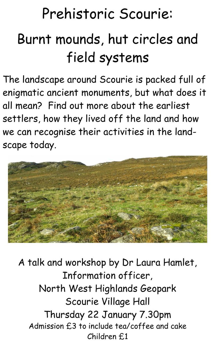 NWTC4Learning's tweet photo. Interesting talk on Prehistoric Scourie at Scourie Village Hall coming up this Thursday 22 Jan 7.30pm http://t.co/021SIu6Sof
