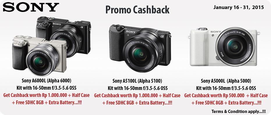 SonyIndonesia's tweet photo. Sony Alpha 6000, 5100 and 5000 Promo Cashback
January 16 - 31, 2015
#SonyPromo #Cashback http://t.co/y4r1yx5bAr RT @JPCKemang