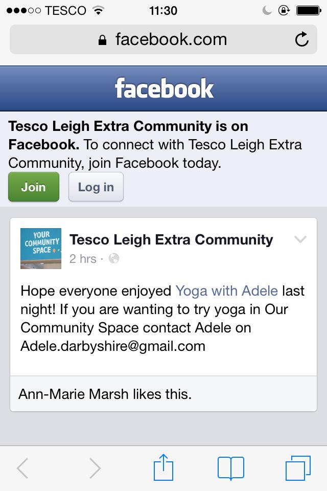 Yoga with adele in our community room...