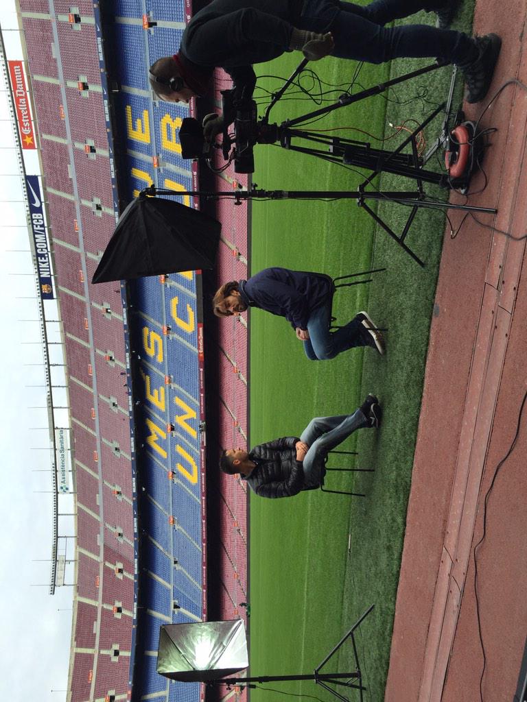 Un lujazo lo fácil que nos lo han puesto en el Camp Nou para entrevistar a Albert Montañés Tie Break Enero
