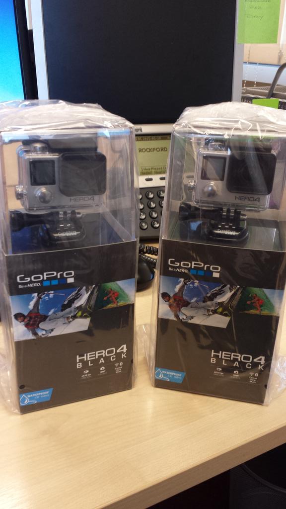 RockfordRichard's tweet photo. Looking forward to delivering these impressive Go Pro 4's to our lucky competition winners. http://t.co/412CBPecaT