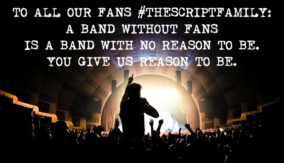 thescript's tweet image. Thanks #TheScriptFamily
