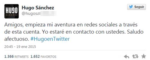 El_Universal_Mx's tweet photo. #ENTÉRATE Hugo Sánchez llega a Twitter y sigue al Madrid y Pumas ¿Ya lo sigues? http://t.co/EbeiHXh8qM #HugoenTwitter http://t.co/GPB8uV4vZU