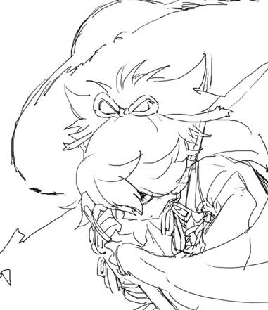 線画できた～ショタは描きやすい 明日塗る 