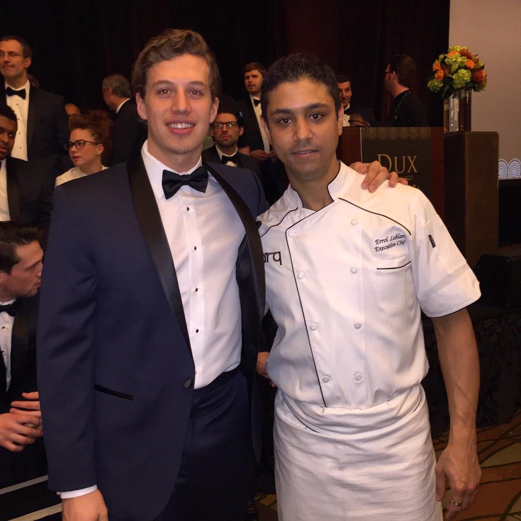 KravetzPR's tweet photo. Great event last night with our client @parqsd with @ErrolLeBlanc for the @AnaheimDucks @RickyRakell93 #DuxInTux http://t.co/jAJ7CG9llC